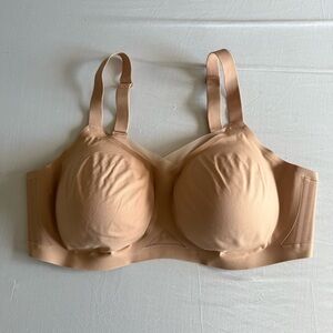 Honeylove Crossover Bra Size 2X Wireless Wirefree Mesh Comfort Adjustable Beige